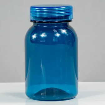 Plastic Pill Capsules Vitamin Medicinal Bottle na may Flip Top Cap